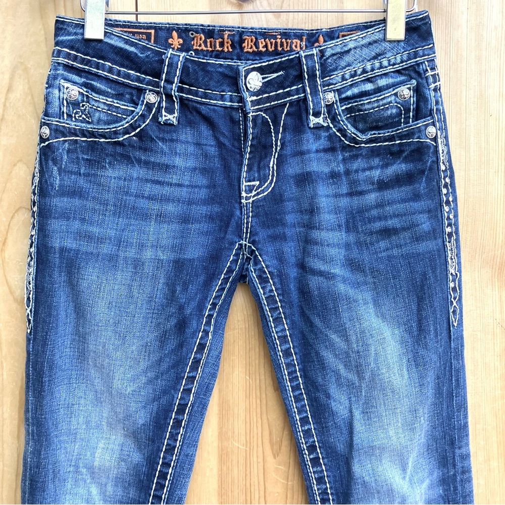 Rock Revival Esther Straight Jeans Sz 28 - Picture 3 of 8